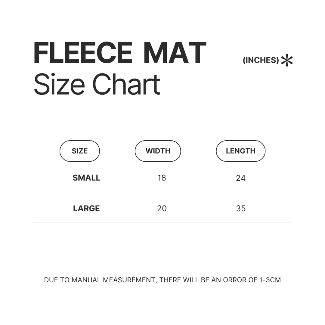 Fleece Mat Size Chart - Eagles Band Store