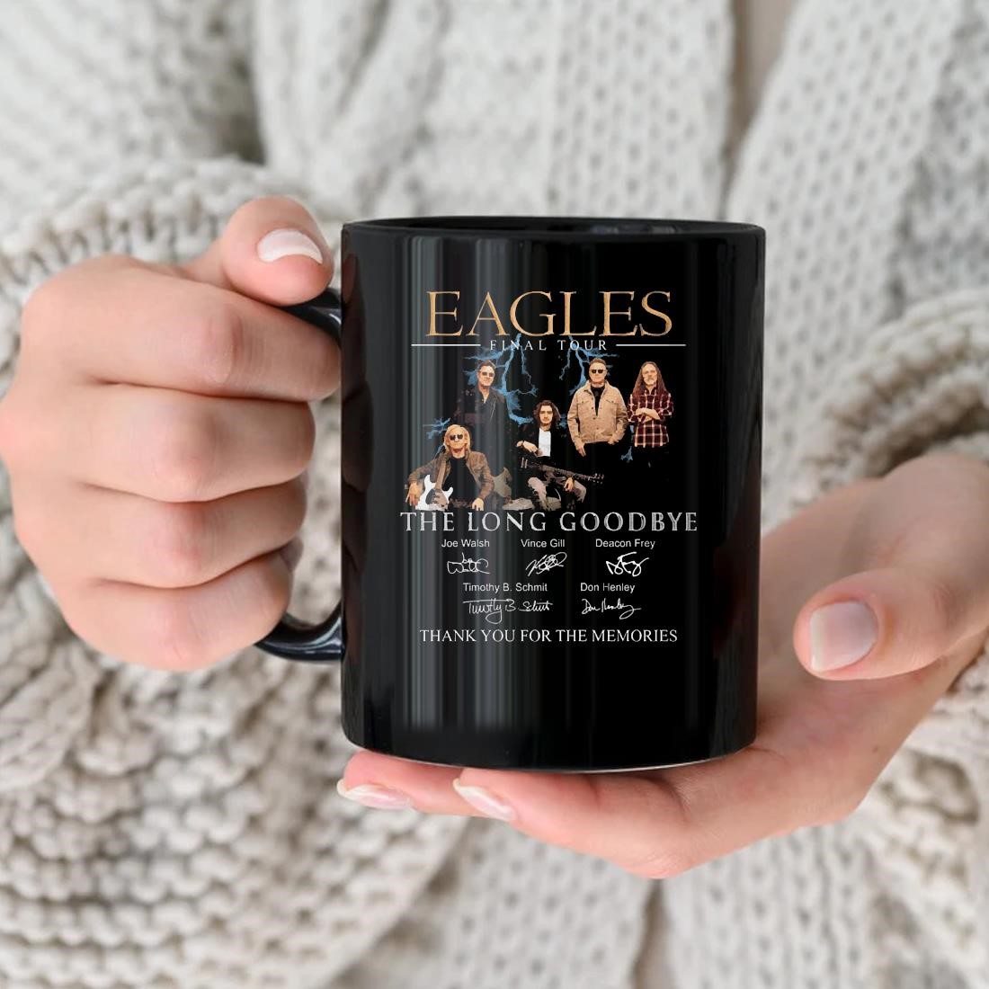 Original Eagles Final Tour The Long Goodbye Thank You For The Memories Signatures Mug nhu1 - Eagles Band Store