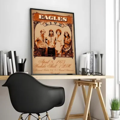 The Eagles Band Retro Design Wall Art